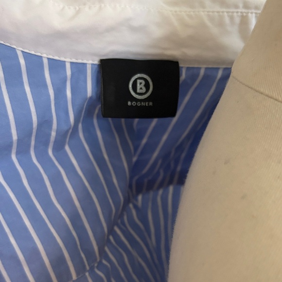 Bogner Blue and White Striped Shirt - Picture 2 of 5
